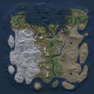 Thumbnail Rust Map: Procedural Map, Size: 4500, Seed: 62360329, 17 Monuments
