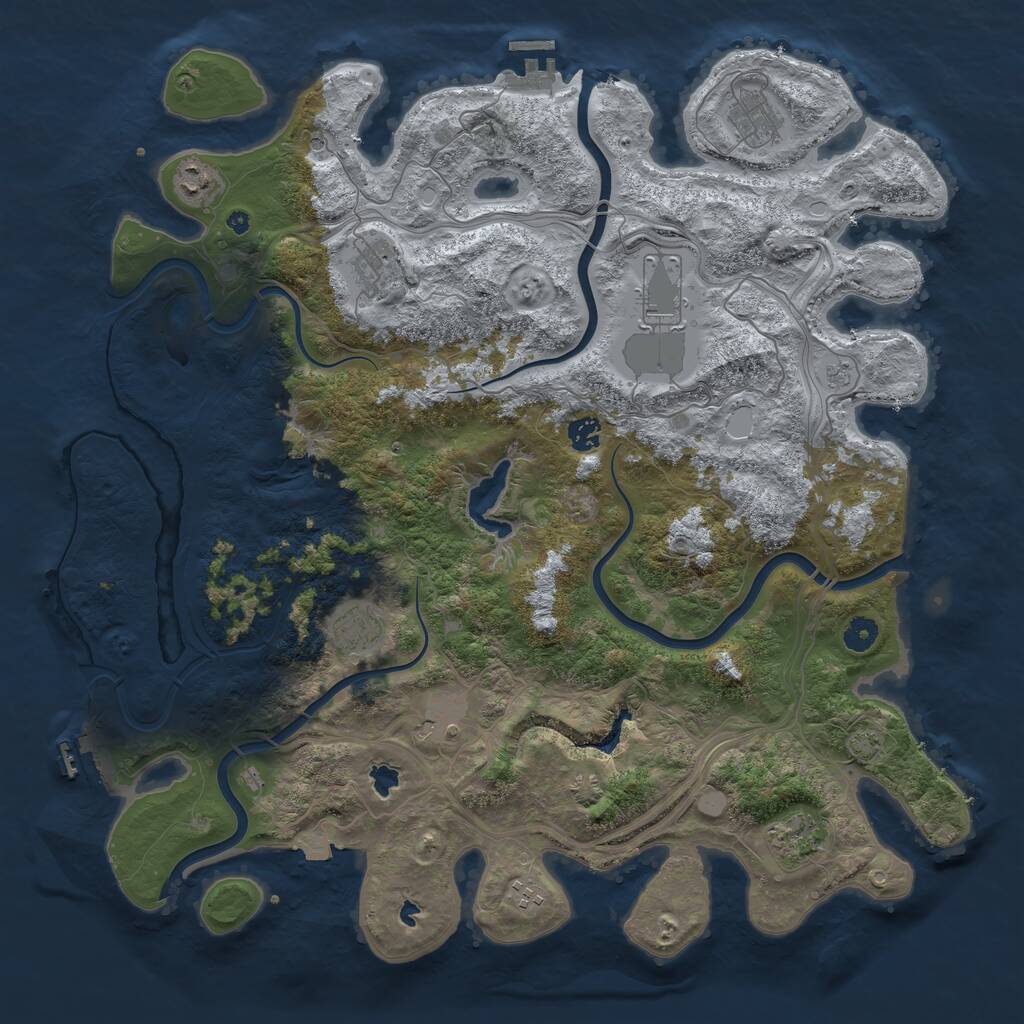 Rust Map: Procedural Map, Size: 4500, Seed: 318108314, 15 Monuments