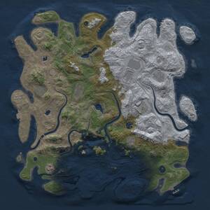 Thumbnail Rust Map: Procedural Map, Size: 4500, Seed: 1170052255, 16 Monuments