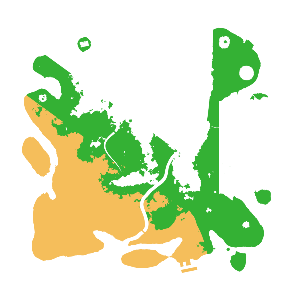 Biome Rust Map: Procedural Map, Size: 3700, Seed: 1655594645