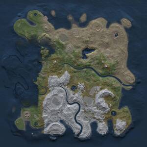 Thumbnail Rust Map: Procedural Map, Size: 4000, Seed: 2045822857, 14 Monuments