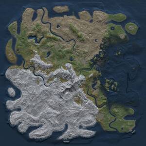 Thumbnail Rust Map: Procedural Map, Size: 5500, Seed: 1050866148, 17 Monuments
