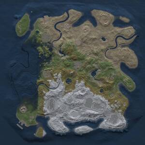 Thumbnail Rust Map: Procedural Map, Size: 4000, Seed: 558964331, 17 Monuments