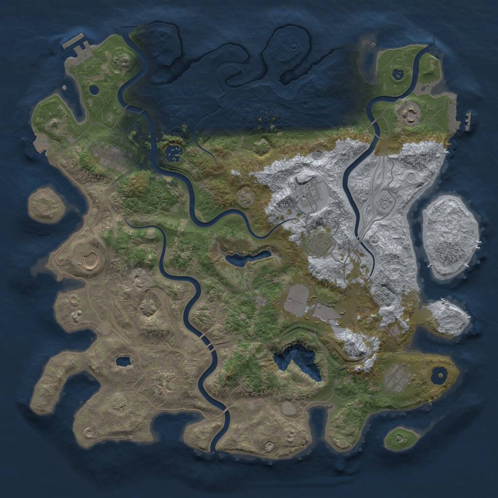 Rust Map: Procedural Map, Size: 4250, Seed: 1668073471, 16 Monuments