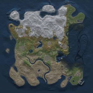 Thumbnail Rust Map: Procedural Map, Size: 4000, Seed: 75160194, 16 Monuments