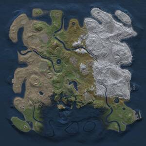 Thumbnail Rust Map: Procedural Map, Size: 4250, Seed: 1699246335, 17 Monuments