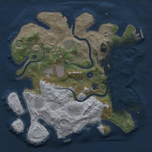 Thumbnail Rust Map: Procedural Map, Size: 3500, Seed: 857251, 15 Monuments