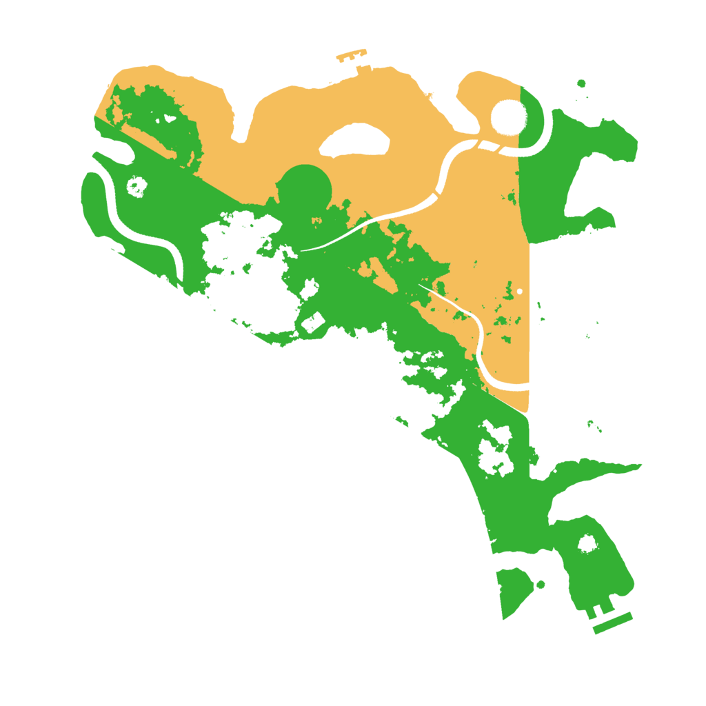 Biome Rust Map: Procedural Map, Size: 3500, Seed: 541391527