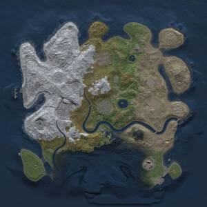 Thumbnail Rust Map: Procedural Map, Size: 3250, Seed: 200245601, 12 Monuments