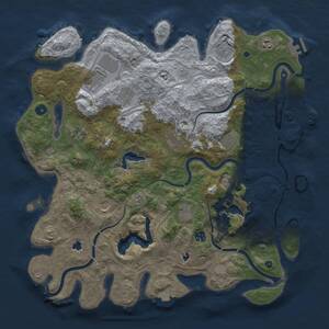 Thumbnail Rust Map: Procedural Map, Size: 4500, Seed: 60914251, 17 Monuments
