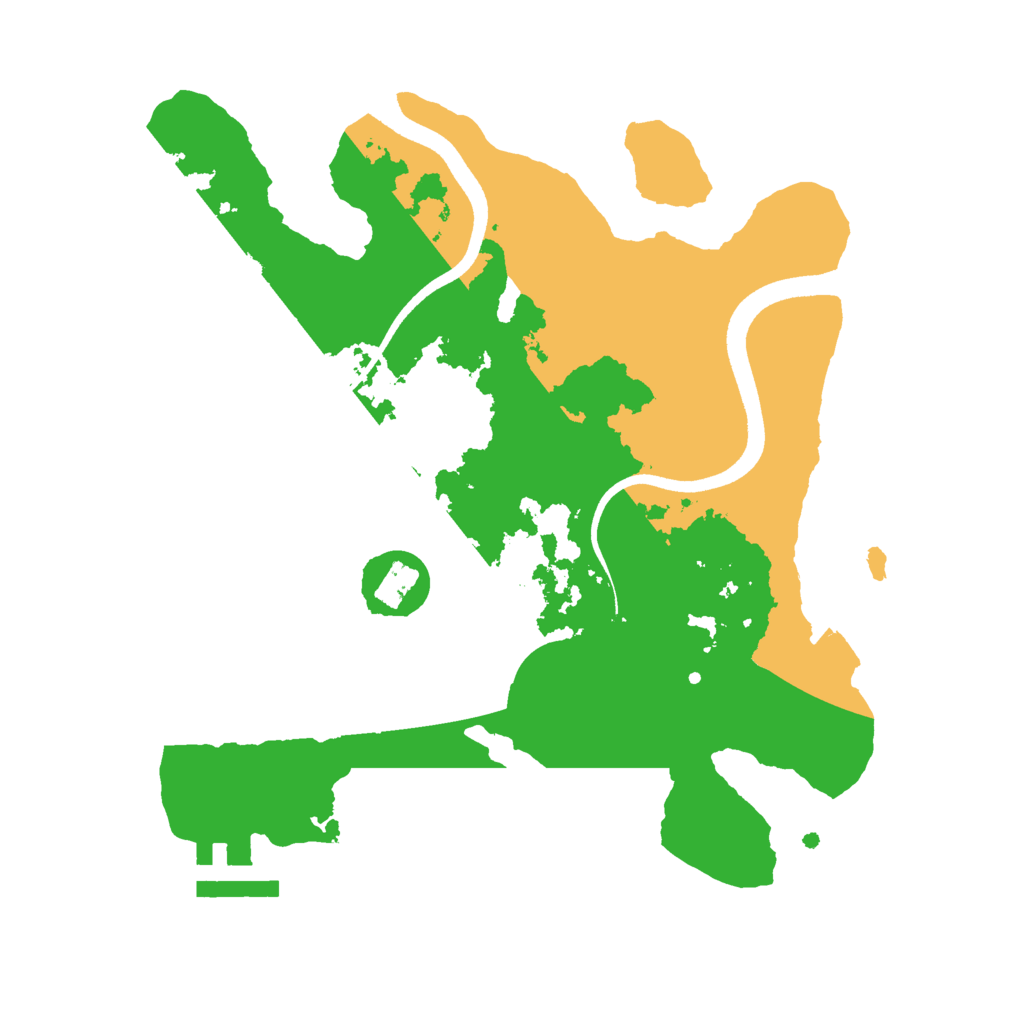 Biome Rust Map: Procedural Map, Size: 2500, Seed: 6911