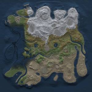 Thumbnail Rust Map: Procedural Map, Size: 3500, Seed: 1934898800, 17 Monuments