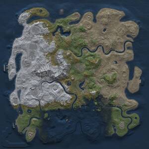 Thumbnail Rust Map: Procedural Map, Size: 5000, Seed: 1200315838, 17 Monuments