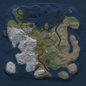 Thumbnail Rust Map: Procedural Map, Size: 3200, Seed: 60000, 12 Monuments