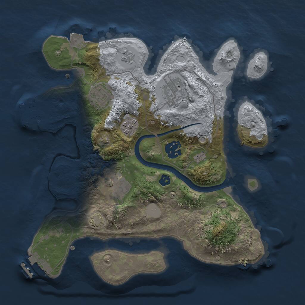 Rust Map: Procedural Map, Size: 2700, Seed: 176994785, 10 Monuments