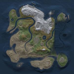 Thumbnail Rust Map: Procedural Map, Size: 2800, Seed: 843089780, 9 Monuments