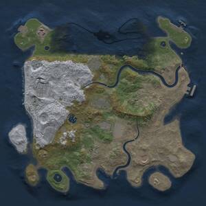 Thumbnail Rust Map: Procedural Map, Size: 3750, Seed: 660388544, 16 Monuments