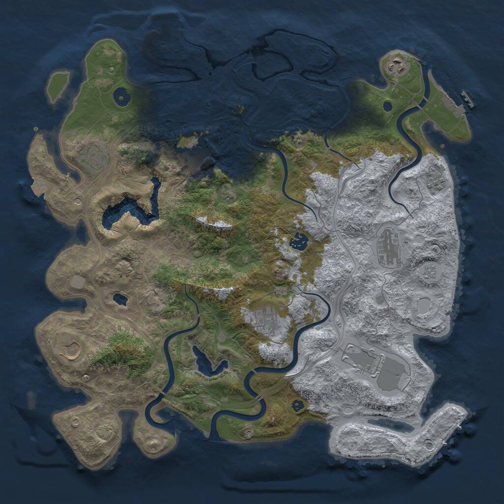 Rust Map: Procedural Map, Size: 4250, Seed: 399279359, 15 Monuments