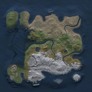 Thumbnail Rust Map: Procedural Map, Size: 3000, Seed: 1866507111, 12 Monuments