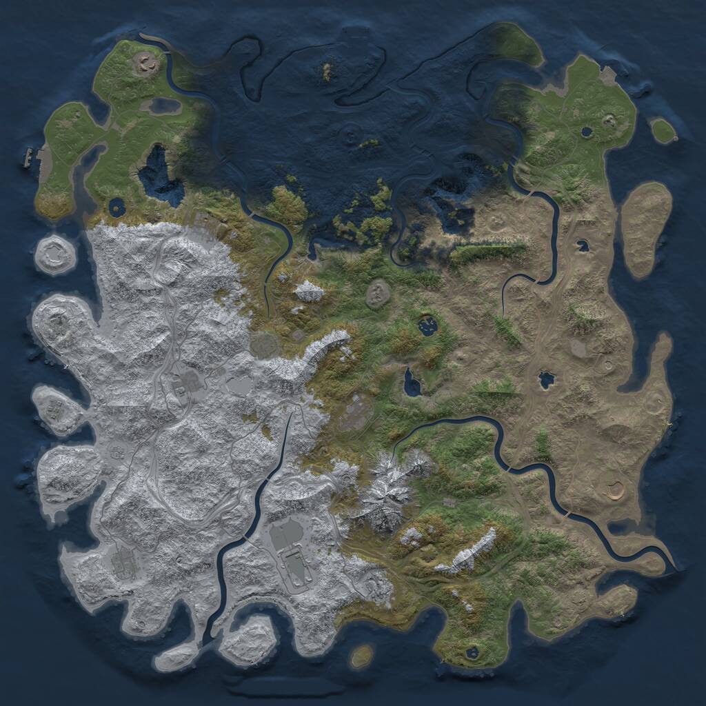 Rust Map: Procedural Map, Size: 5700, Seed: 276433965, 17 Monuments