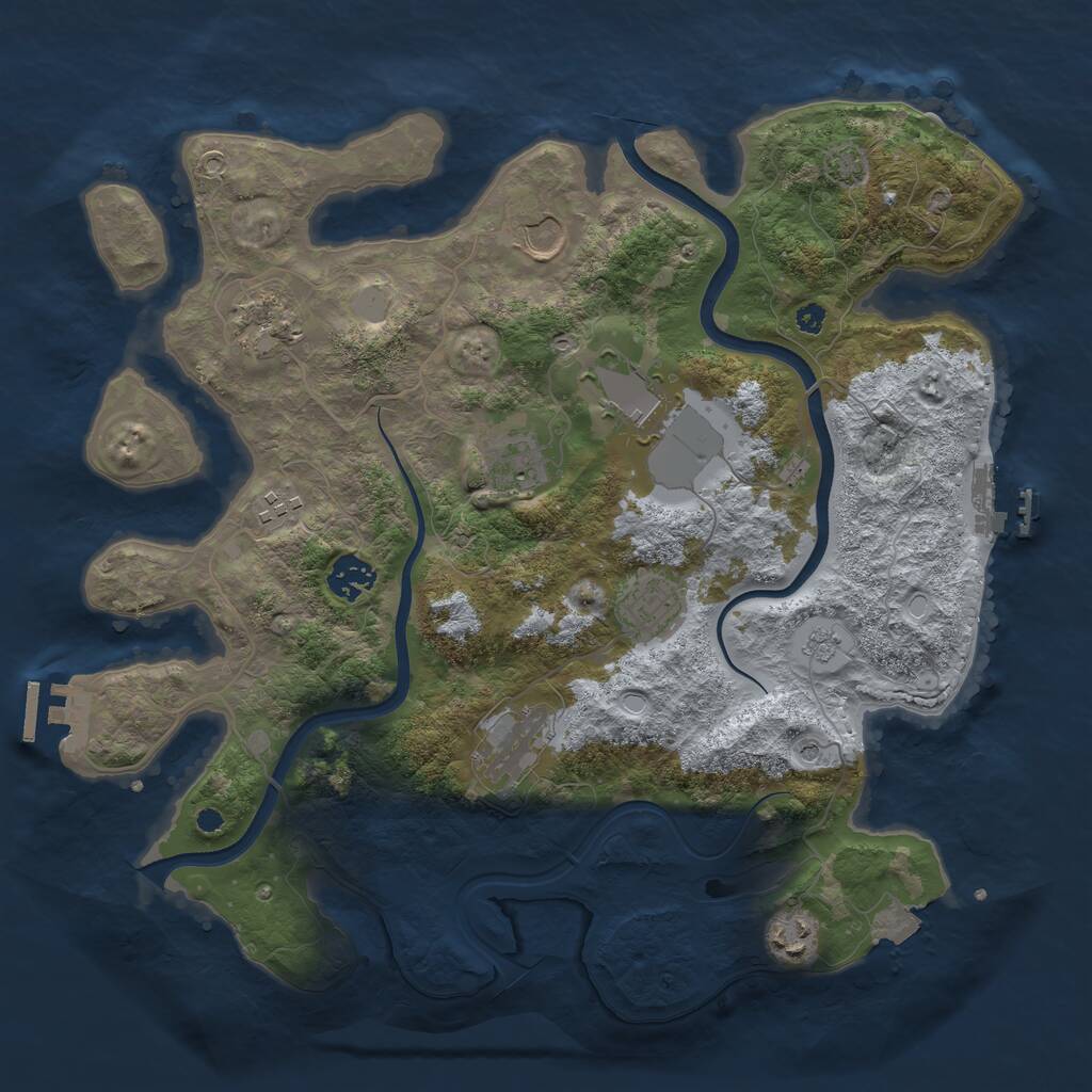 Rust Map: Procedural Map, Size: 3650, Seed: 94298236, 15 Monuments