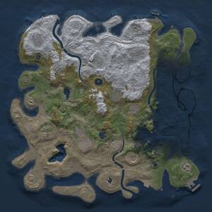 Thumbnail Rust Map: Procedural Map, Size: 4250, Seed: 1339648090, 17 Monuments