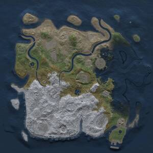 Thumbnail Rust Map: Procedural Map, Size: 3750, Seed: 1658985060, 15 Monuments
