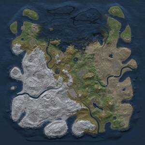 Thumbnail Rust Map: Procedural Map, Size: 4500, Seed: 1709566498, 15 Monuments