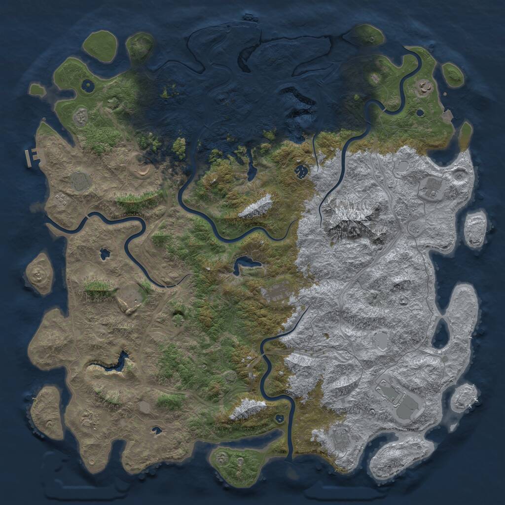 Rust Map: Procedural Map, Size: 5880, Seed: 1431923, 17 Monuments