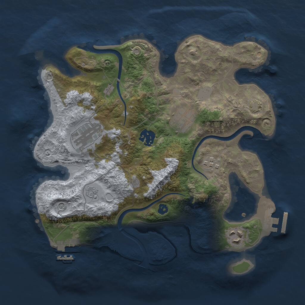 Rust Map: Procedural Map, Size: 2900, Seed: 54545, 11 Monuments
