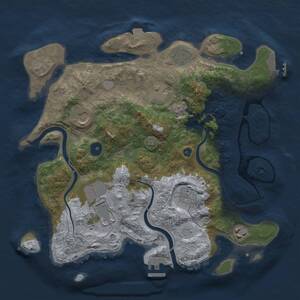 Thumbnail Rust Map: Procedural Map, Size: 3500, Seed: 1238941511, 13 Monuments