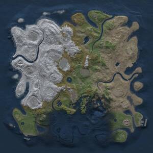 Thumbnail Rust Map: Procedural Map, Size: 4250, Seed: 854357642, 17 Monuments