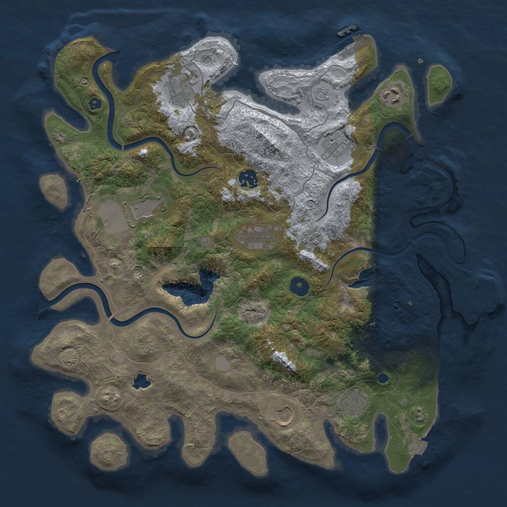 Rust Map: Procedural Map, Size: 4000, Seed: 104022026, 15 Monuments