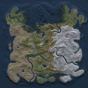 Thumbnail Rust Map: Procedural Map, Size: 4500, Seed: 956515245, 15 Monuments