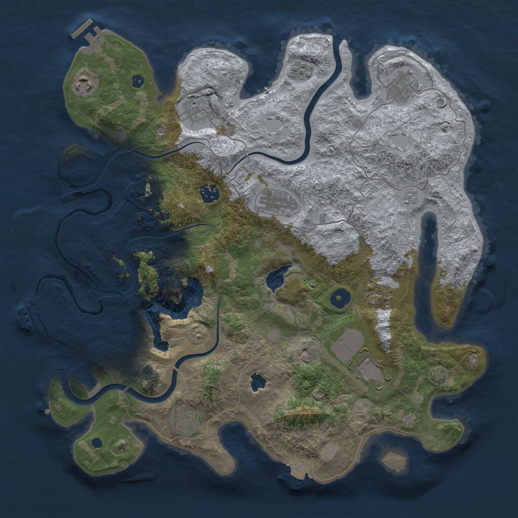 Rust Map: Procedural Map, Size: 4000, Seed: 195945739, 15 Monuments
