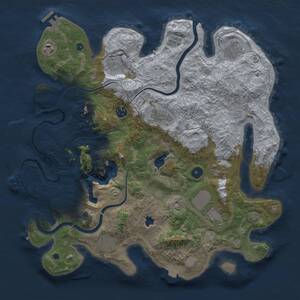 Thumbnail Rust Map: Procedural Map, Size: 4000, Seed: 195945739, 15 Monuments