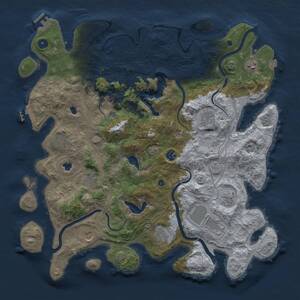 Thumbnail Rust Map: Procedural Map, Size: 4500, Seed: 199921618, 16 Monuments