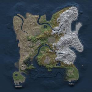 Thumbnail Rust Map: Procedural Map, Size: 3000, Seed: 848081725, 11 Monuments