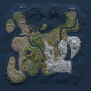 Thumbnail Rust Map: Procedural Map, Size: 3000, Seed: 138099614, 10 Monuments
