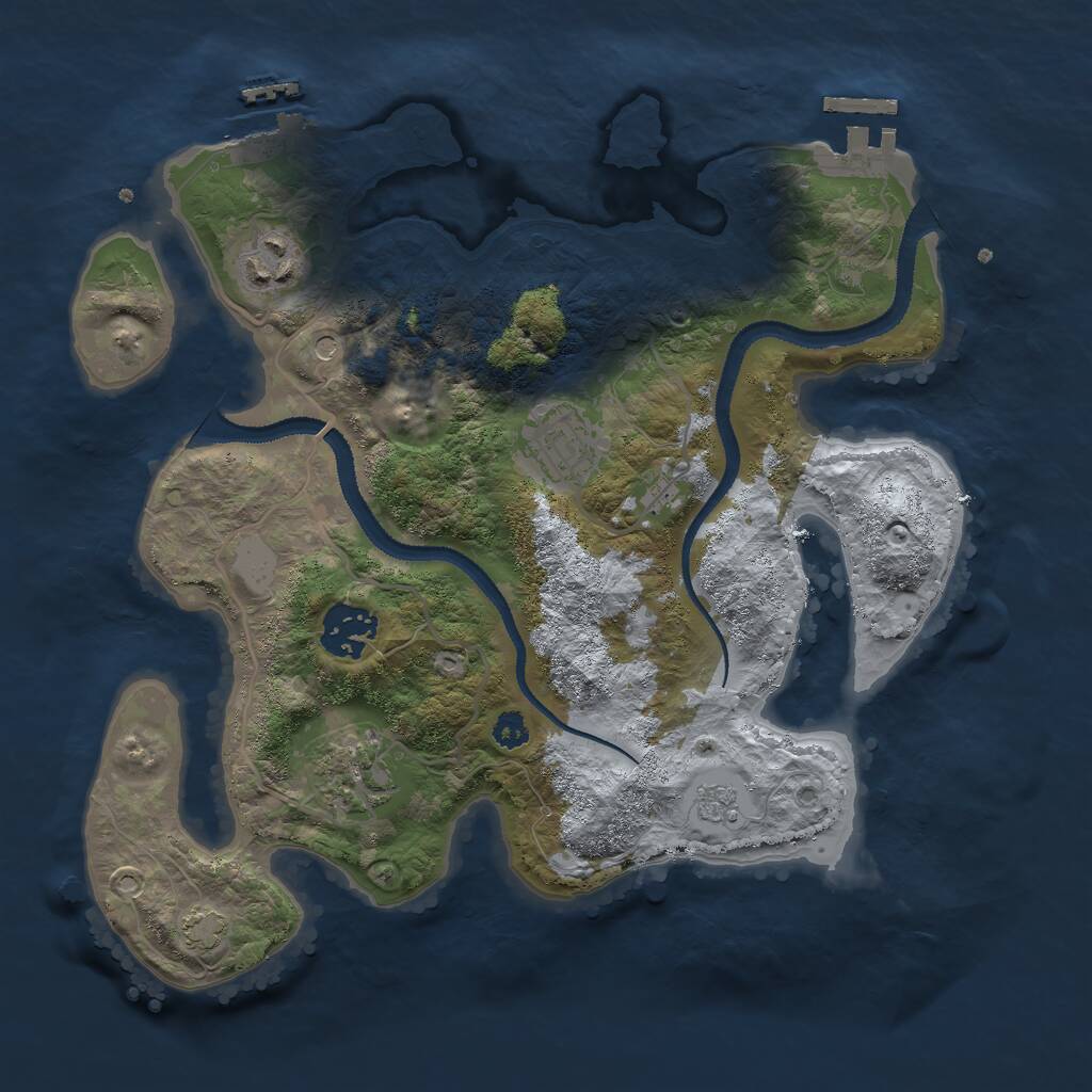 Rust Map: Procedural Map, Size: 3000, Seed: 138099614, 10 Monuments