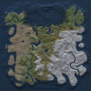 Thumbnail Rust Map: Procedural Map, Size: 4500, Seed: 1476572182, 15 Monuments