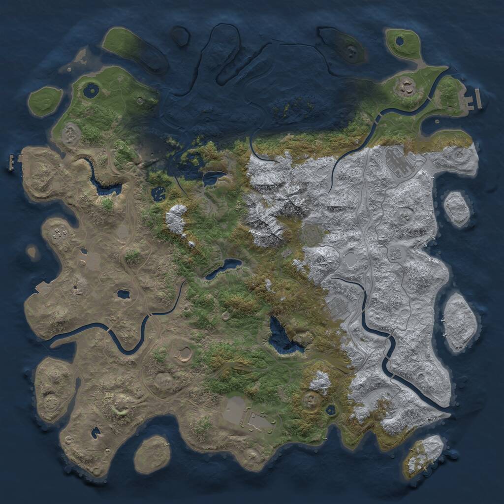 Rust Map: Procedural Map, Size: 5000, Seed: 1782897894, 17 Monuments