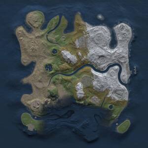 Thumbnail Rust Map: Procedural Map, Size: 3000, Seed: 1717456560, 13 Monuments