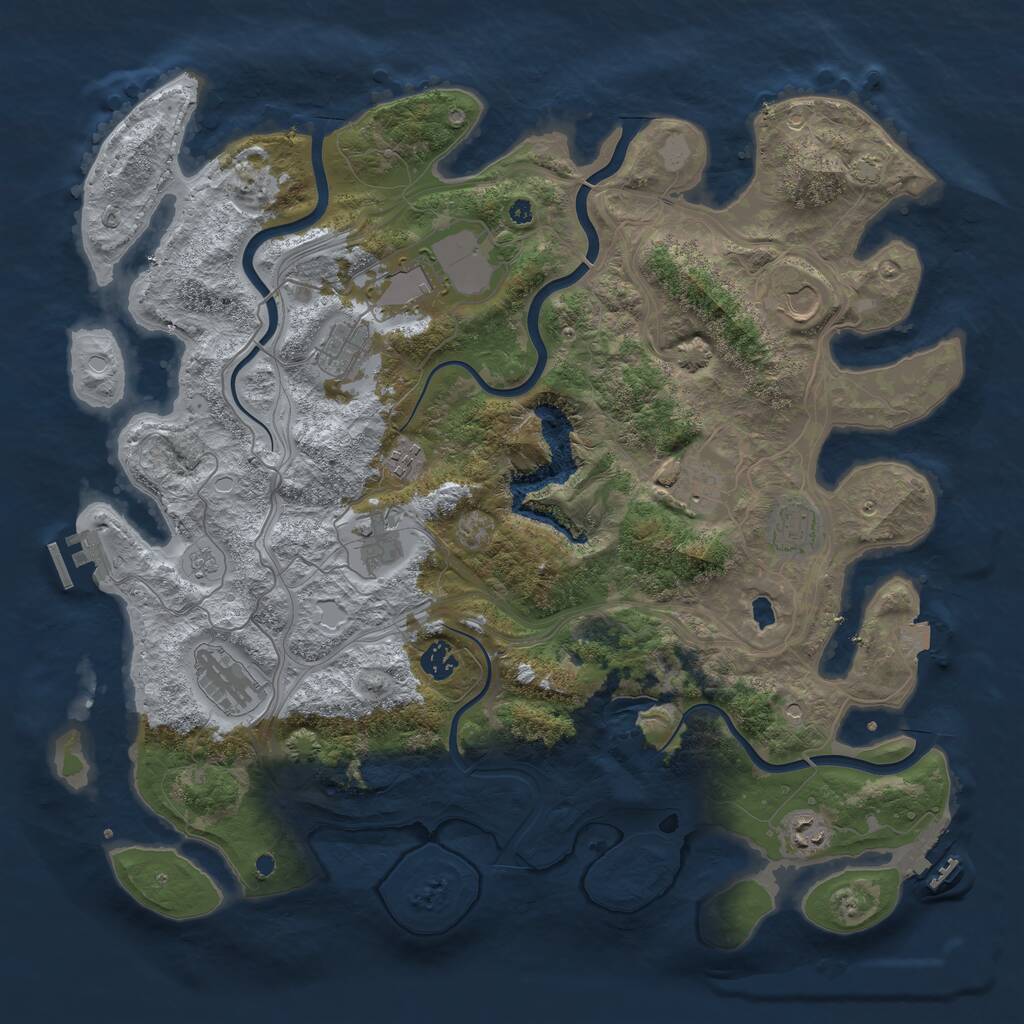 Rust Map: Procedural Map, Size: 4250, Seed: 473633, 16 Monuments
