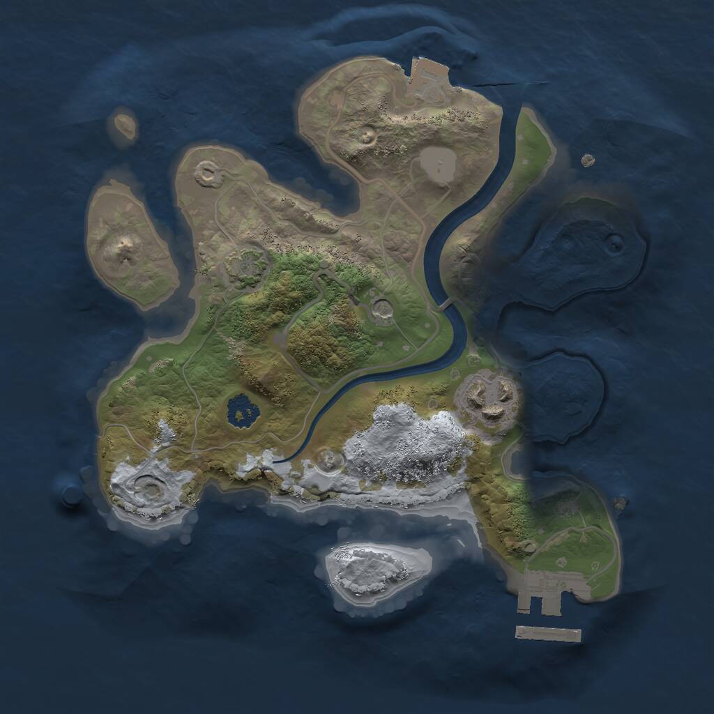 Rust Map: Procedural Map, Size: 2200, Seed: 1663161268, 5 Monuments