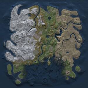 Thumbnail Rust Map: Procedural Map, Size: 4250, Seed: 1399539348, 17 Monuments
