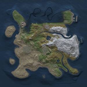 Thumbnail Rust Map: Procedural Map, Size: 3000, Seed: 455618843, 10 Monuments