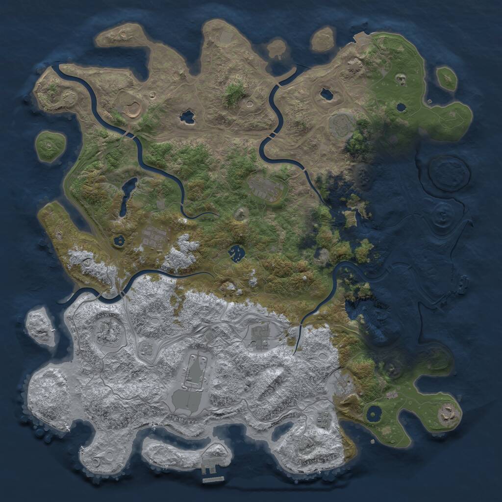 Rust Map: Procedural Map, Size: 4700, Seed: 562315, 17 Monuments