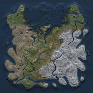 Thumbnail Rust Map: Procedural Map, Size: 4500, Seed: 52586635, 17 Monuments