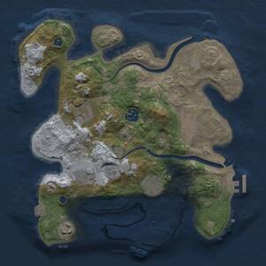 Thumbnail Rust Map: Procedural Map, Size: 3000, Seed: 1702843994, 13 Monuments